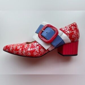 John Fluevog Red Felicity Shoes